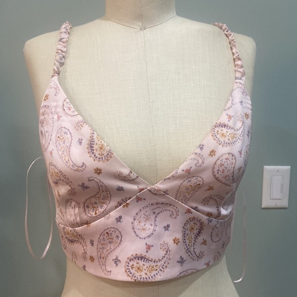 NWOT Zara paisley effect crop top‎ - Picture 5 of 12